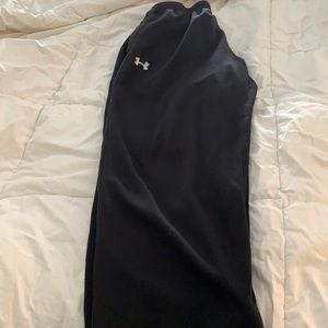 Men’s Under Armour sweats. Small hole in front and on leg as shown in pictures.